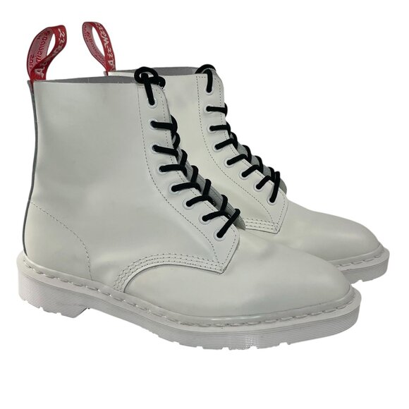 DR. DOC MARTENS UNDERCOVER 1490 made in England White Combat Boots Men UK 8 US 9 - Picture 2 of 10